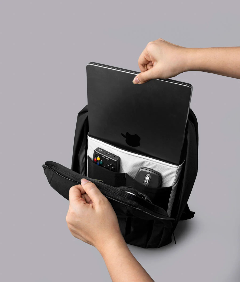 Everyday Backpack with 12L Capacity and Two Zippered Main Compartments for School and Town Errands