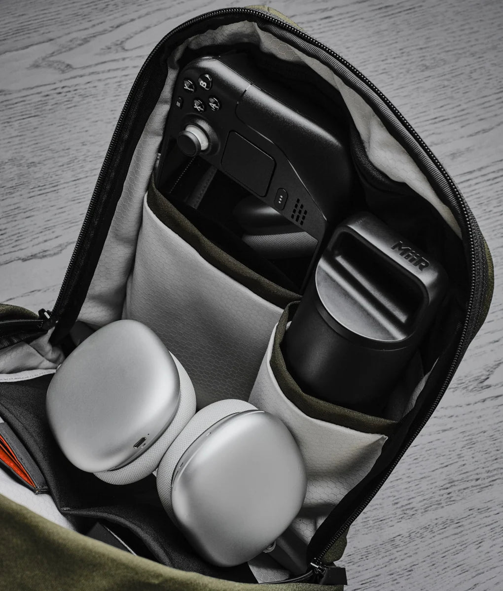 Everyday Backpack with 12L Capacity and Two Zippered Main Compartments for School and Town Errands