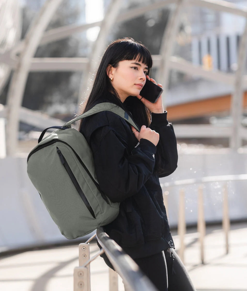 Everyday Backpack with 12L Capacity and Two Zippered Main Compartments for School and Town Errands