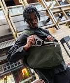 Everyday Backpack with 12L Capacity and Two Zippered Main Compartments for School and Town Errands