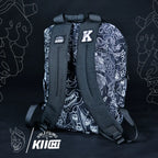Everyday Backpack with Samurai Artwork and Separate Front Pockets for School and Work Essentials