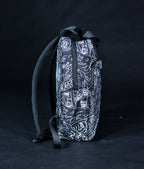 Everyday Backpack with Samurai Artwork and Separate Front Pockets for School and Work Essentials