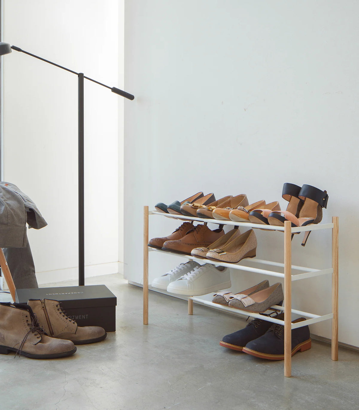 Expandable Shoe Rack, White