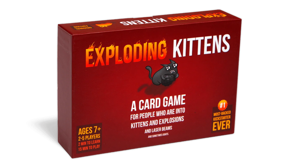 Exploding Kittens Card Game Bundle with Original Edition, Barking Kittens Expansion, 20 New Cards and Cat Crown