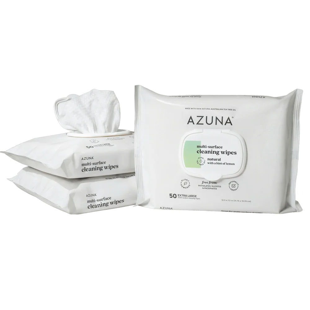 Extra-Large Tea Tree Oil Cleaning Wipes, Natural
