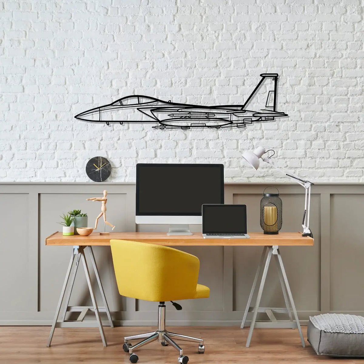 F-15 Strike Eagle Metal Wall Art Silhouette in Five Size for Aviation, Hangar, Office, or Room Decor