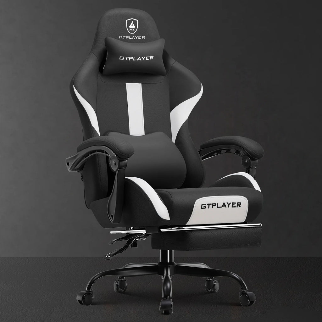 Fabric Gaming Chair, Black