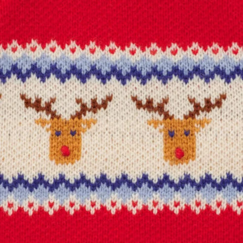 Fair Isle Dog Sweater with Soft Knit Turtleneck, Leash Opening and Machine-Washable Cold-Weather Fit