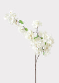 Faux Cherry Blossom Stem in Cream White, 44 Inches Tall