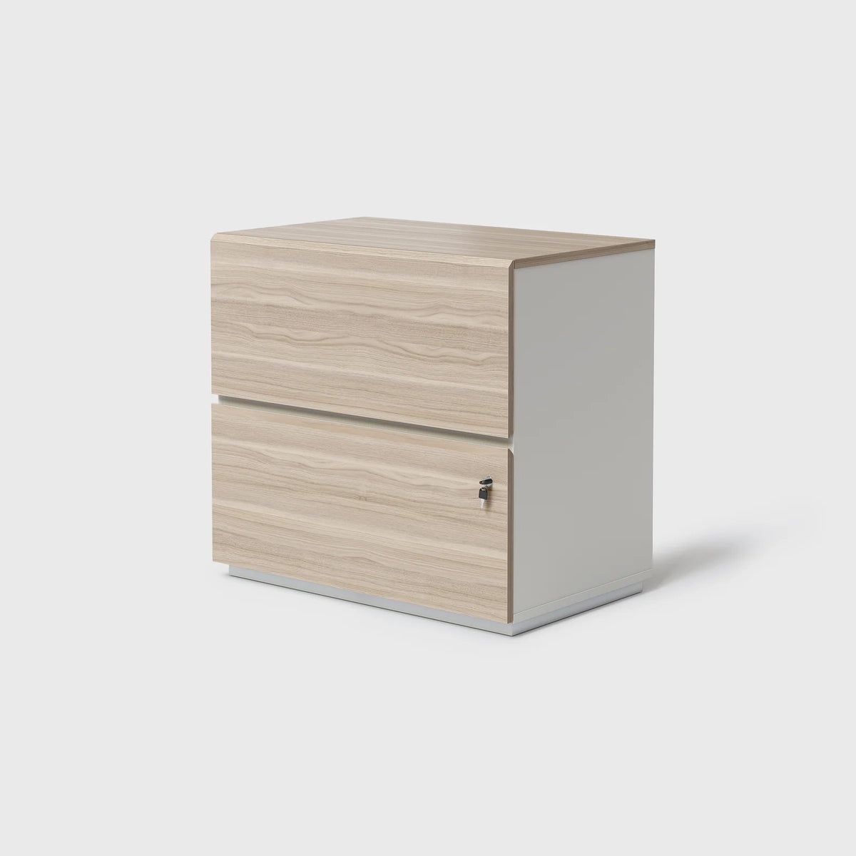 File Cabinet, Light Walnut-Wide