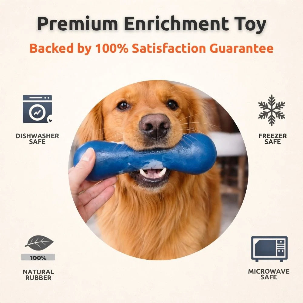 Fillable Dog Chew Toy in Natural Rubber
