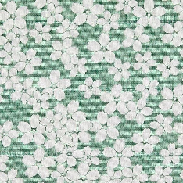 Fine Mesh Kitchen Cloth in Green Cherry Blossoms for Everyday Dish and Table Wiping, Made in Japan