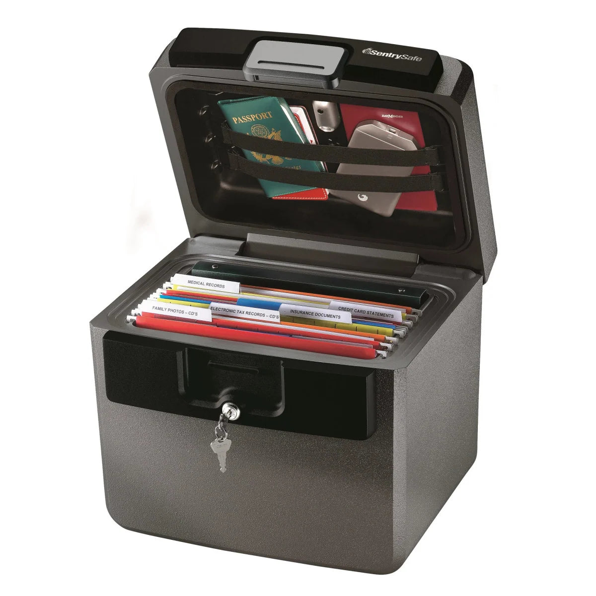 Fire and Water Safe File Cabinet in Gray