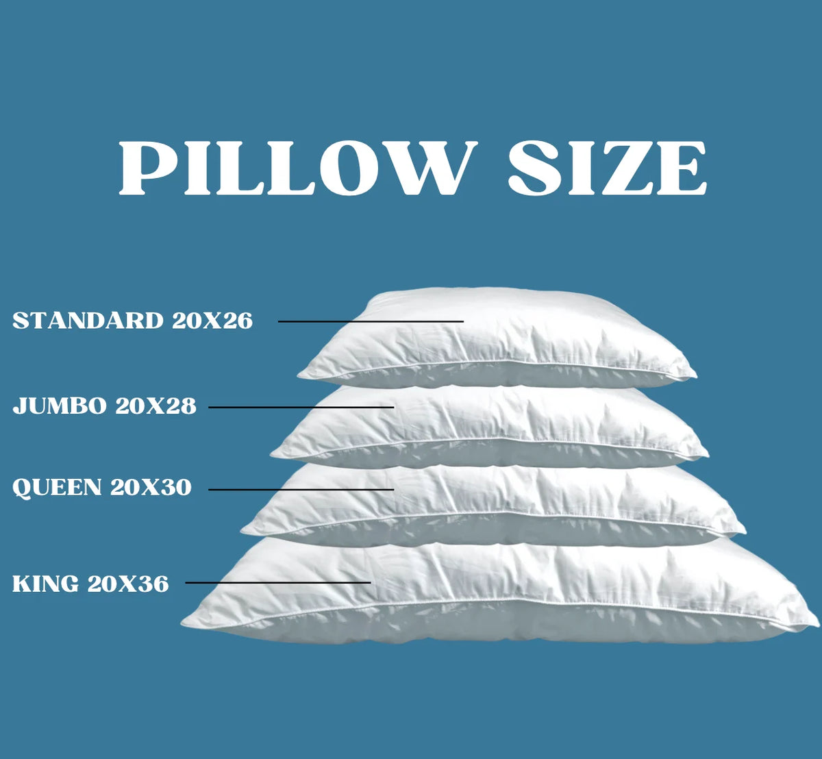 Firm Polyester Pillow for Back and Side Sleepers with Hypoallergenic Fill in Standard, Queen, and King Sizes
