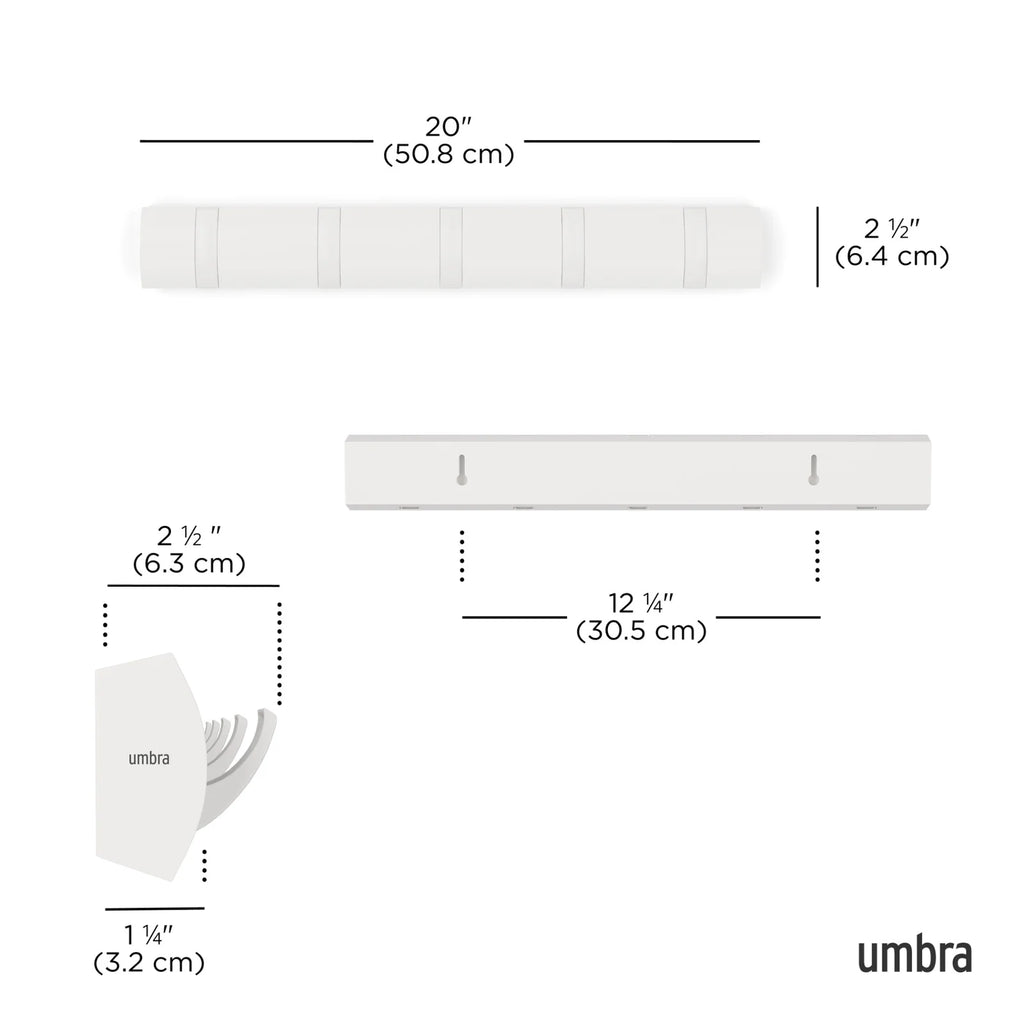 Five-Hook Wall Mounted Coat Rack
