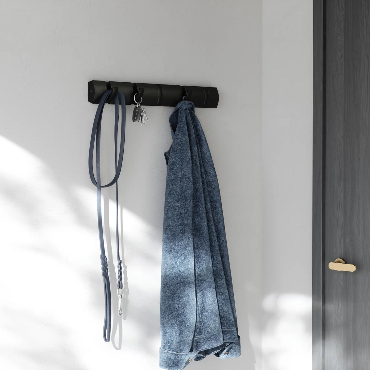 Five-Hook Wall Mounted Coat Rack