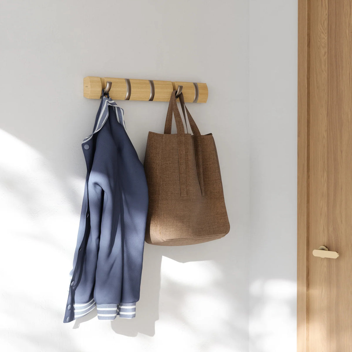 Five-Hook Wall Mounted Coat Rack