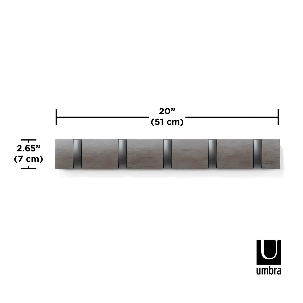 Five-Hook Wall Mounted Coat Rack