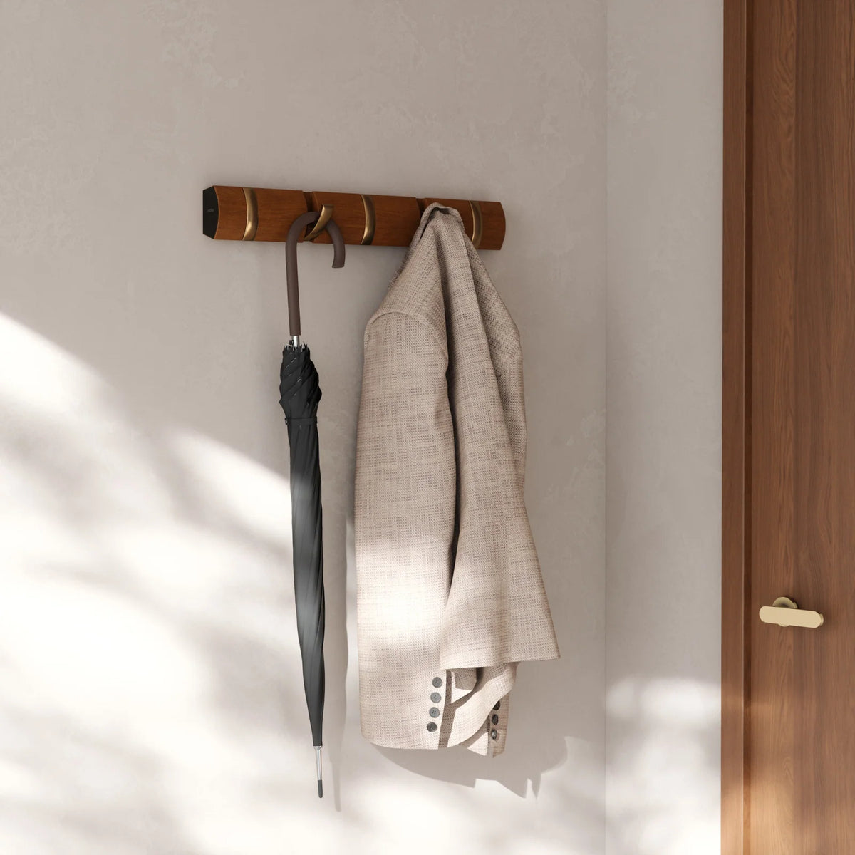 Five-Hook Wall Mounted Coat Rack