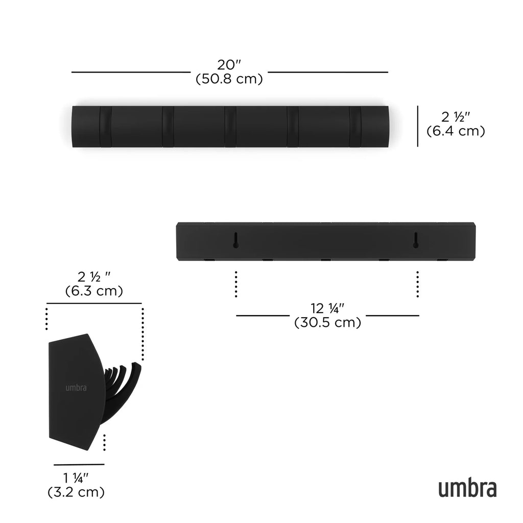 Five-Hook Wall Mounted Coat Rack