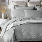 Flannel Sheet Set in Shore, Crafted in Portugal from Soft Organic Flannel for Breathable Midweight Warmth