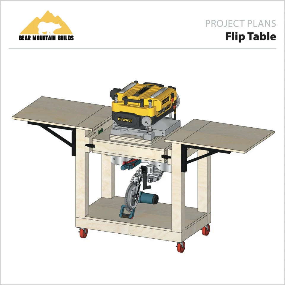 Flip-Top Tool Table Digital Plans and 3D Models