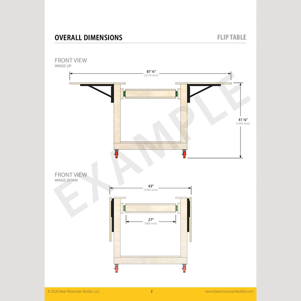 Flip-Top Tool Table Digital Plans and 3D Models