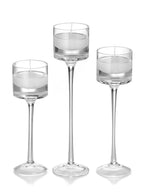 Floating Candle Centerpiece Set, 3.25"D x 11", 13", 15"H-White