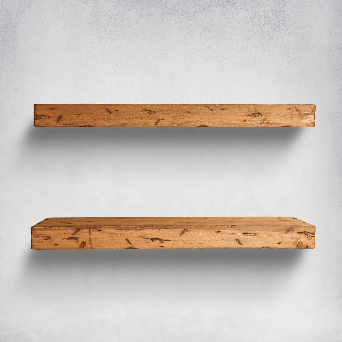 Floating Wall Shelve — 12 / 6 / 3 - Aged Oak / 12 / 8 / 3 - Aged Oak / 12 / 10 / 3 - Aged Oak / 18 / 6 / 3 - Aged Oak / 18 / 