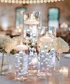 Floating White Pearl Vase Fillers in Three Sizes