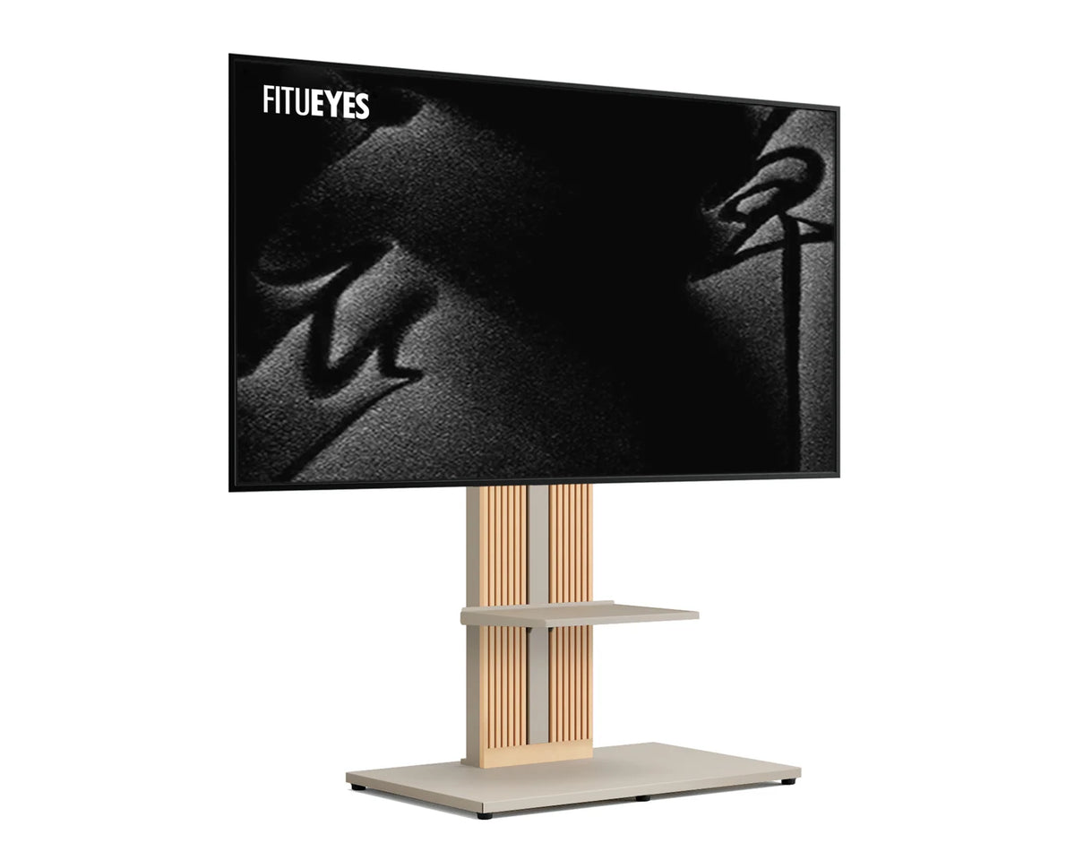 Floor TV Stand, Morandi grey-With