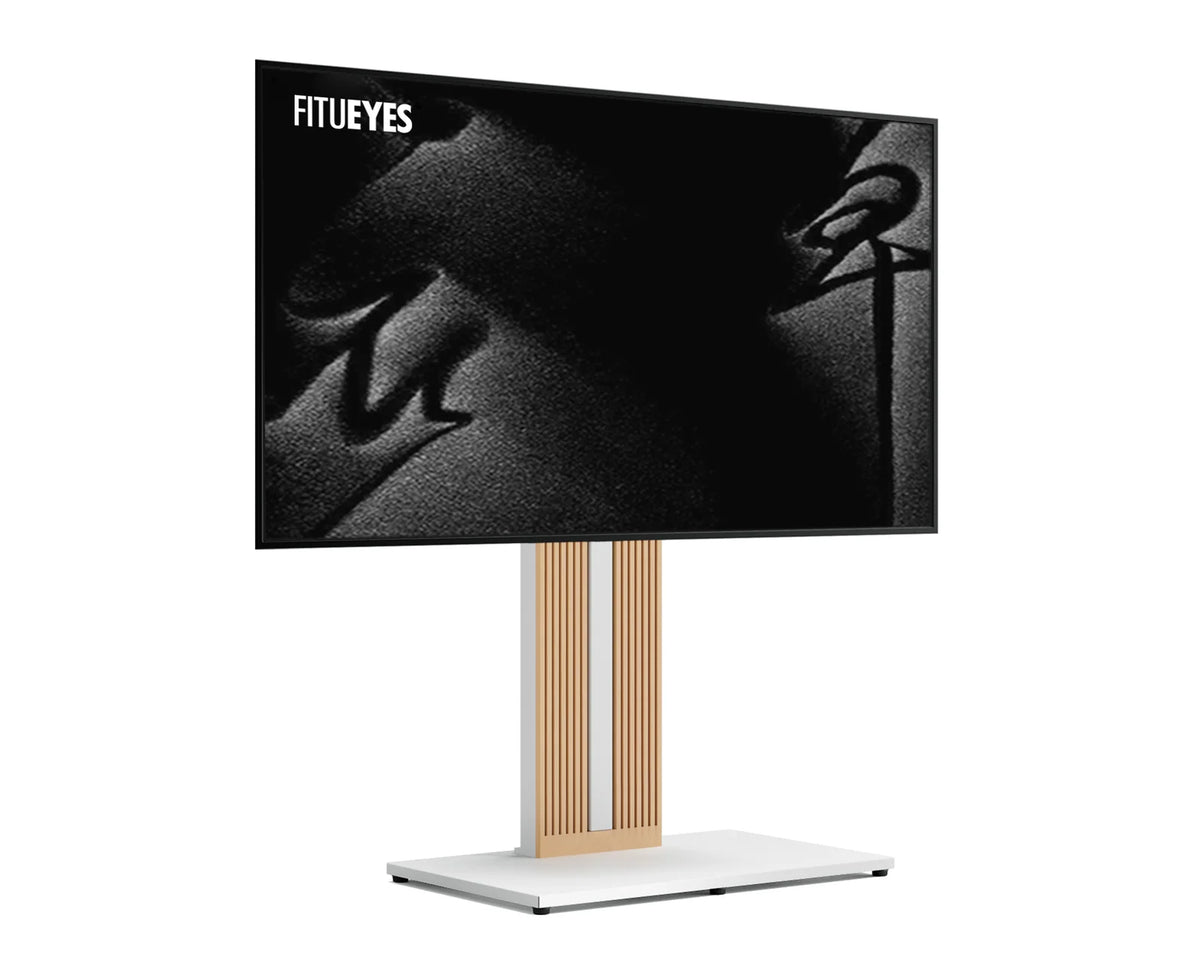 Floor TV Stand, White-Without