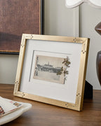 Floral Antique Brass Photo Frame with Etched Tulip Pattern in 4x6 or 5x7 Sizes · Antique brass cladding