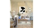 Floral Area Rug in Recycled Polyester, Washable Medium-Pile Design in Bone Beige or Camel, Multiple Room Sizes
