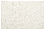 Floral Area Rug in Recycled Polyester, Washable Medium-Pile Design in Bone Beige or Camel, Multiple Room Sizes