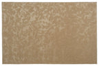 Floral Area Rug in Recycled Polyester, Washable Medium-Pile Design in Bone Beige or Camel, Multiple Room Sizes