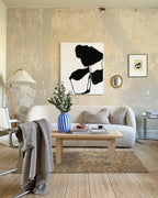 Floral Area Rug in Recycled Polyester, Washable Medium-Pile Design in Bone Beige or Camel, Multiple Room Sizes