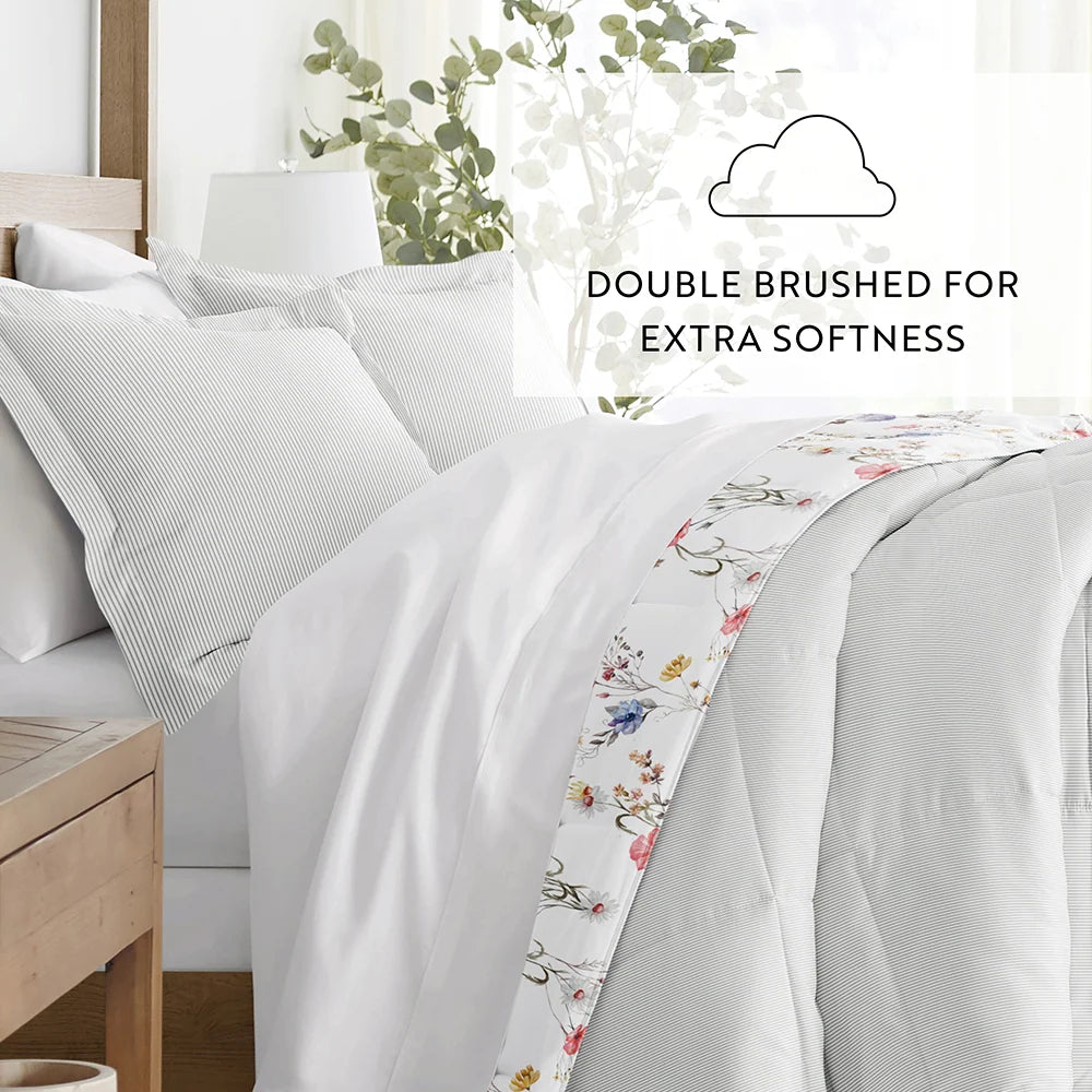 Floral Comforter Set in Pink