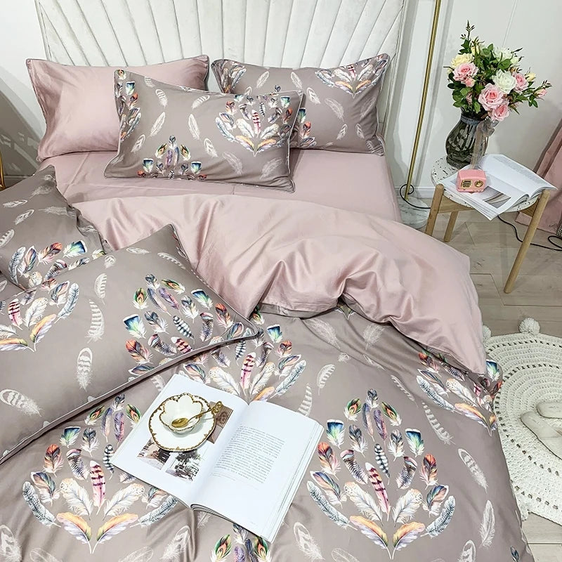 Floral Duvet Cover Set in 100% Egyptian Cotton