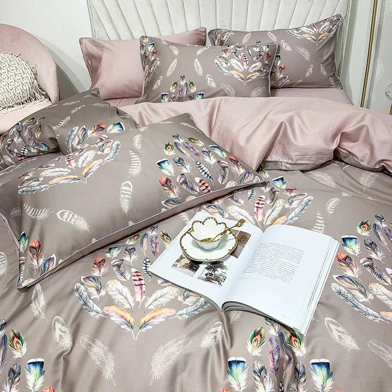 Floral Duvet Cover Set in 100% Egyptian Cotton