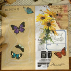 Floral Journal Stickers for Bullet Journals, Scrapbooks and Junk Journals in Rose, Butterfly, Cotton, Fungi, Daisy and Map