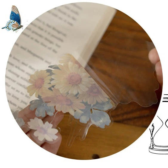 Floral Journal Stickers for Bullet Journals, Scrapbooks and Junk Journals in Rose, Butterfly, Cotton, Fungi, Daisy and Map