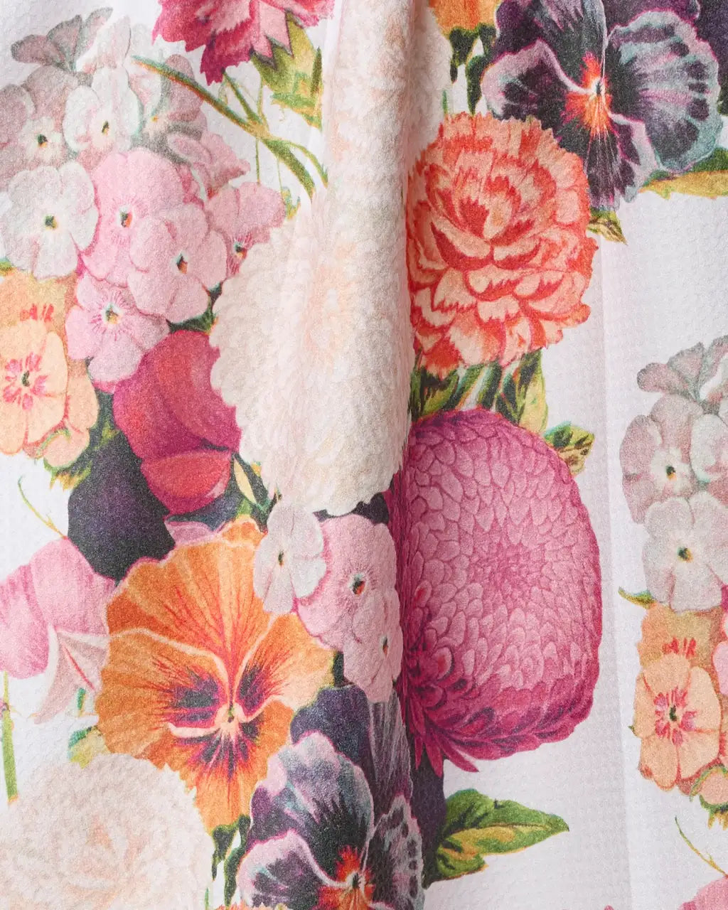 Floral Kitchen Tea Towel, 18 x 30 Inch Single-Sided Print for Drying Dishes and Wiping Spills