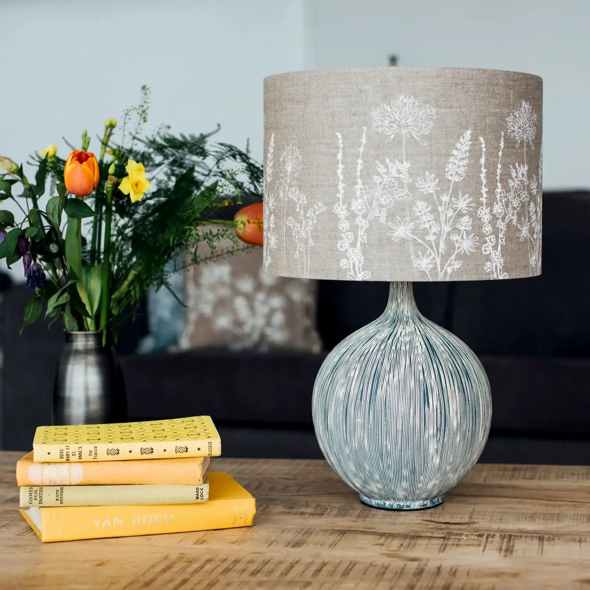 Floral Linen Lampshade
