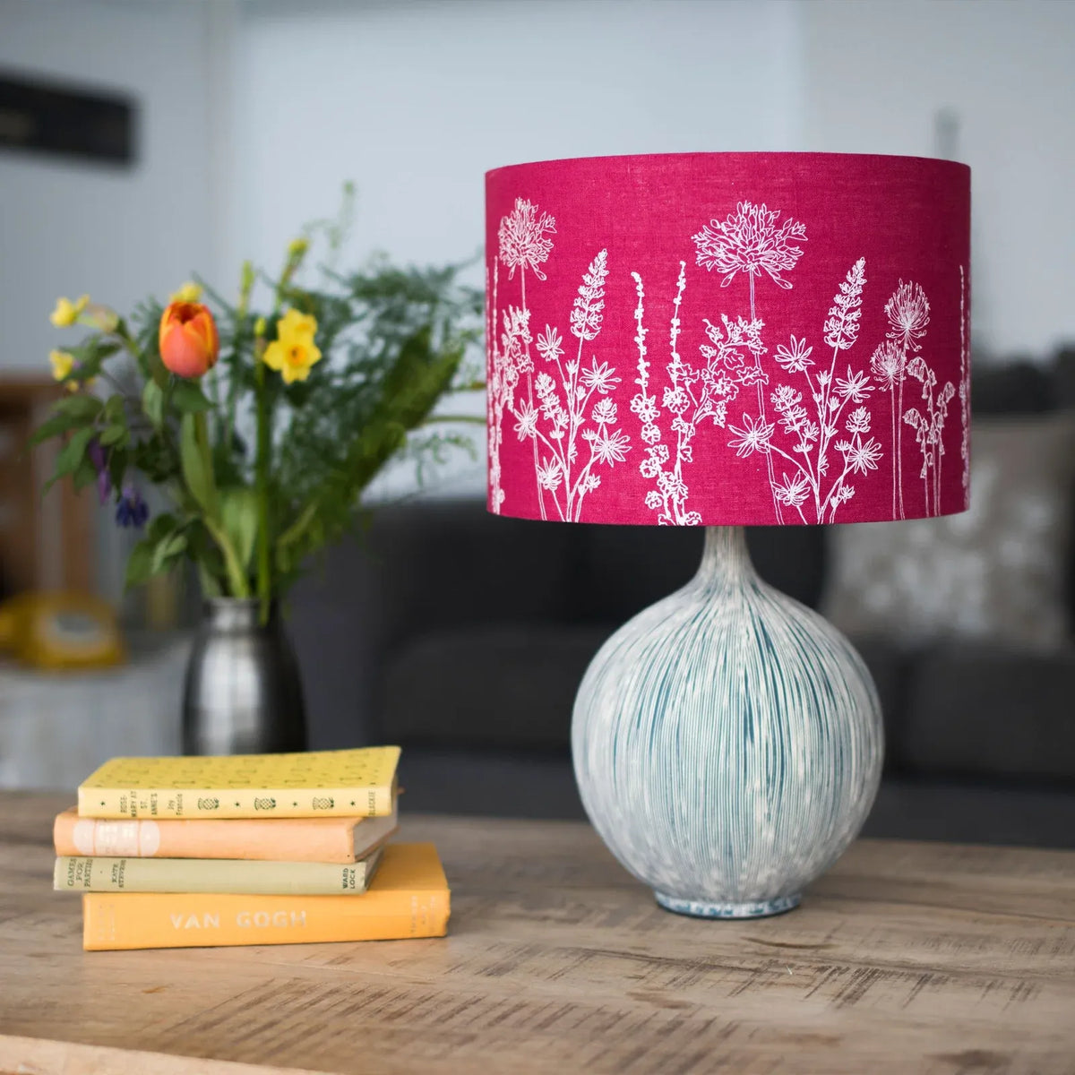 Floral Linen Lampshade
