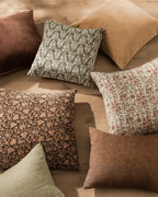Floral Linen Pillow Cover