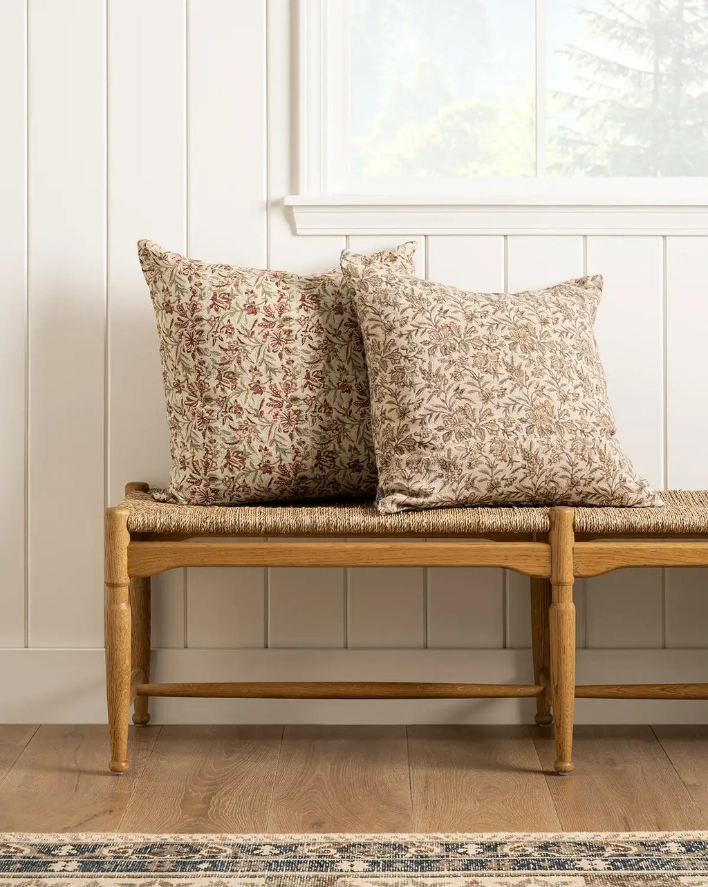 Floral Linen Pillow Cover