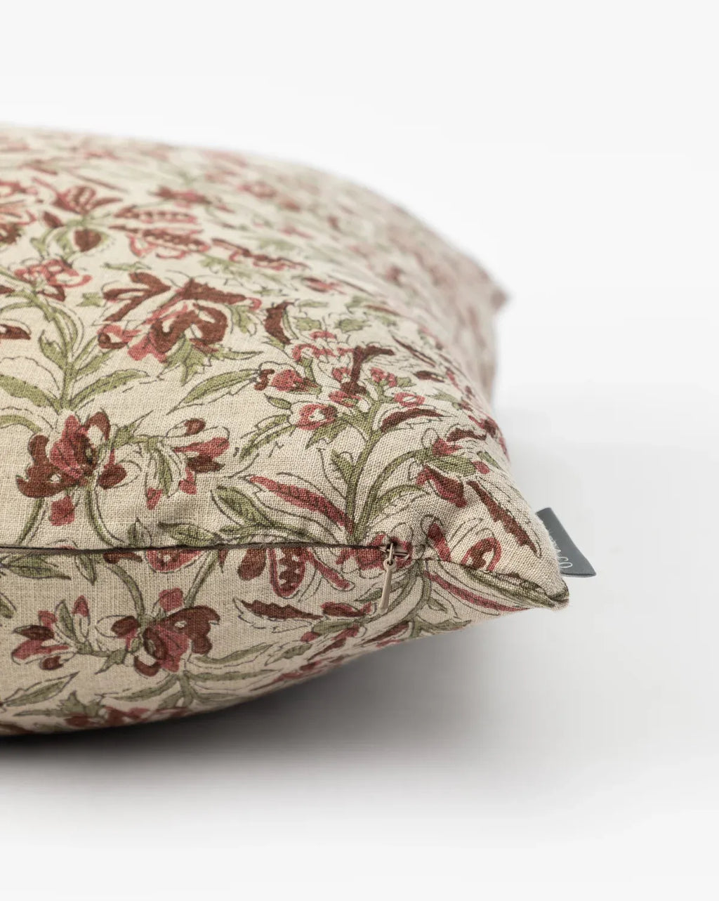 Floral Linen Pillow Cover