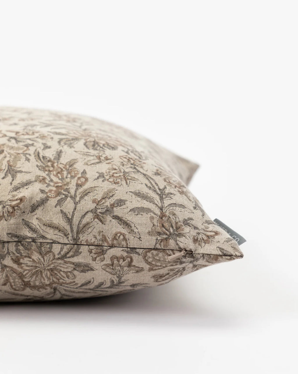 Floral Linen Pillow Cover