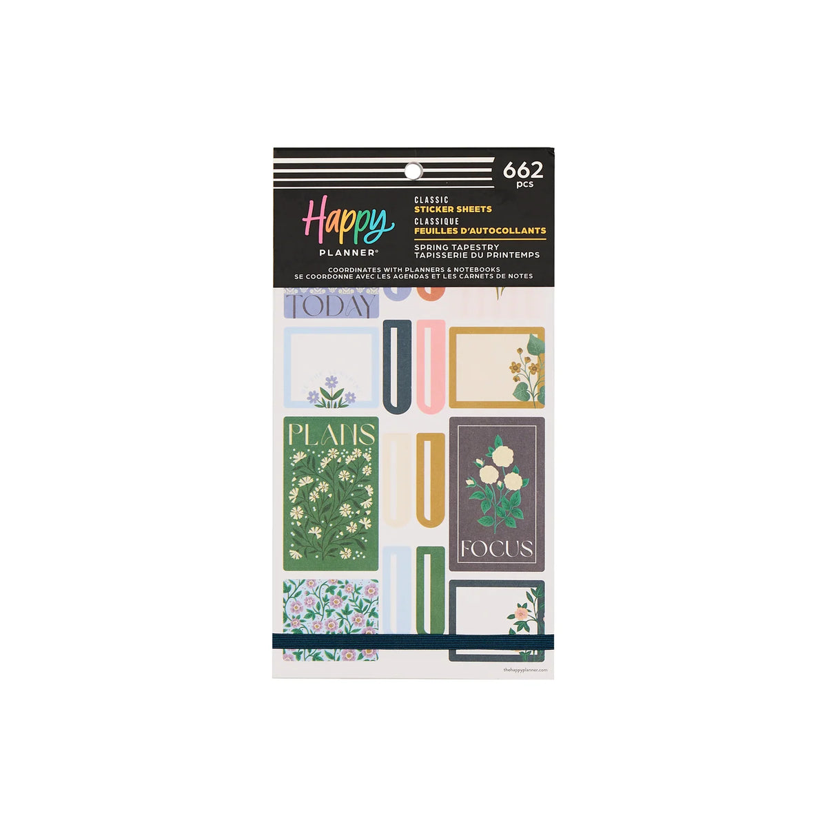 Floral Planner Sticker Book with 30 Sheets of Spring Designs for Decorative and Functional Page Layouts